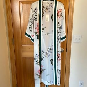 Light weight long robe-M/L - floral pattern